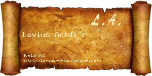 Levius Artúr névjegykártya